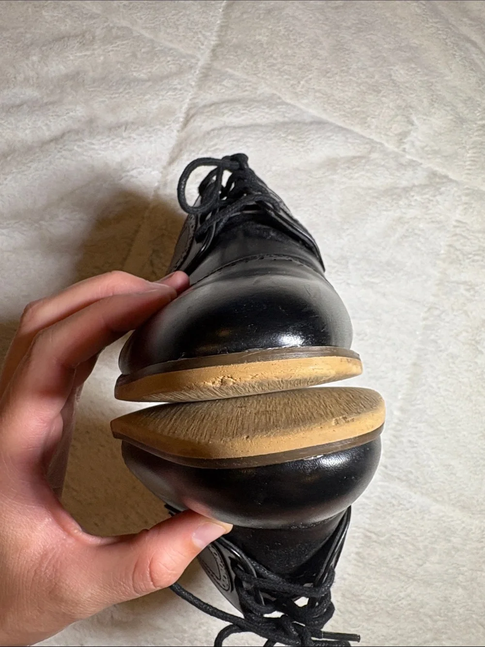 Stacy Adams Black Leather Cap-Toe Derby Dress Shoes